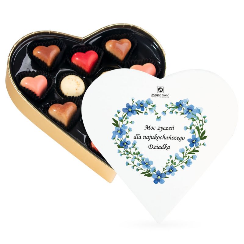Praliny Sweet Heart White Mini moc życzeń dla Dziadka - MountBlanc - 1