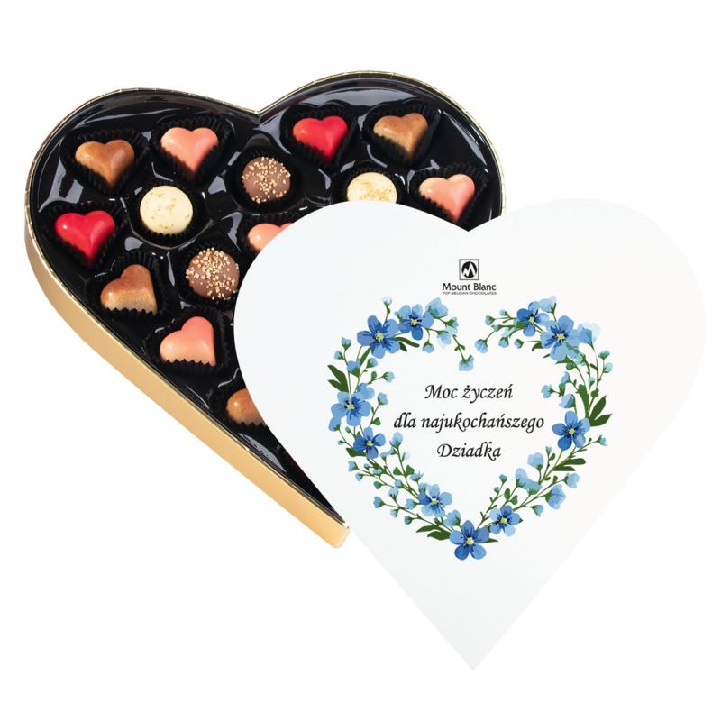 Czekoladki Sweet Heart White Maxi moc życzeń dla Dziadka - MountBlanc - 1