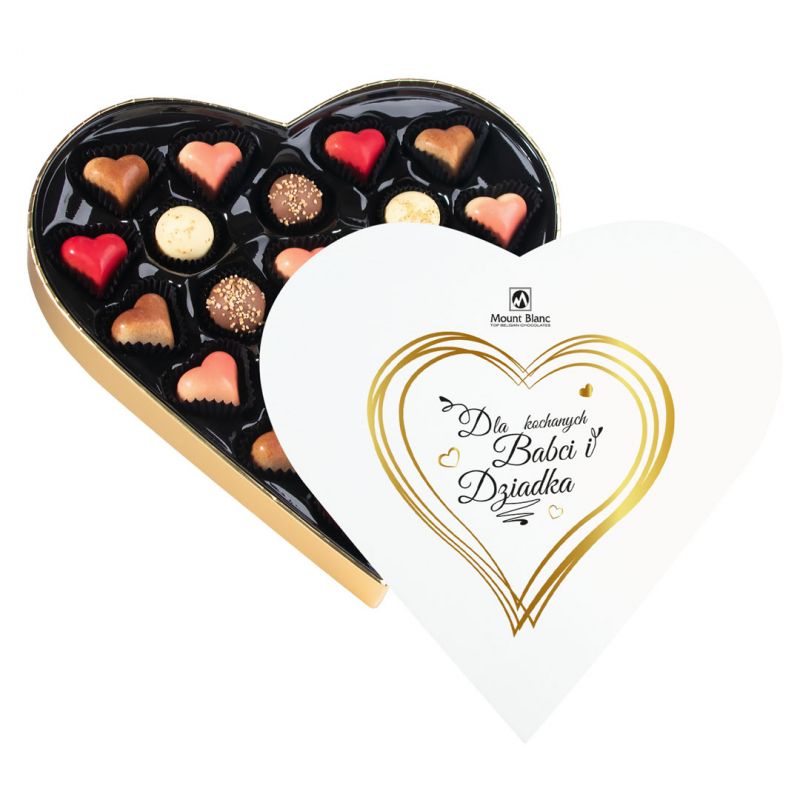 Praliny Sweet Heart White Maxi dla kochanych Babci i Dziadka - MountBlanc - 1