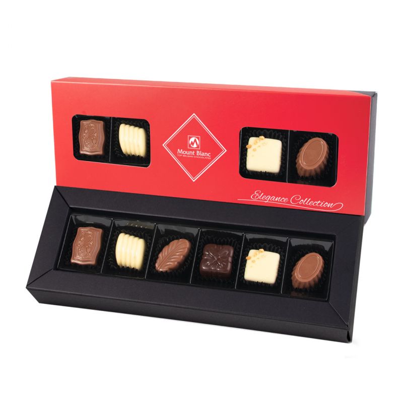 Belgijskie pralinki Premium Elegance Red Long - MountBlanc - 1