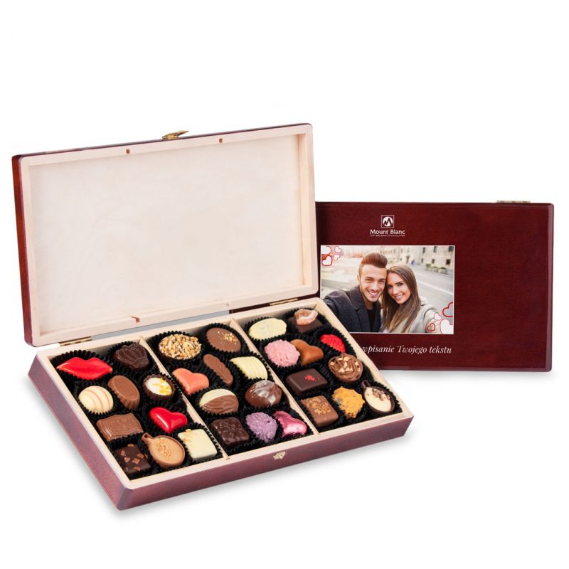 Czekoladki na prezent Decor Trio ze zdjęciem i własnym tekstem - MountBlanc - 1