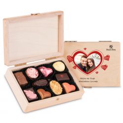 Czekoladki na Walentynki Decor Light Happy Valentine's Day z Twoim tekstem - MountBlanc - 1
