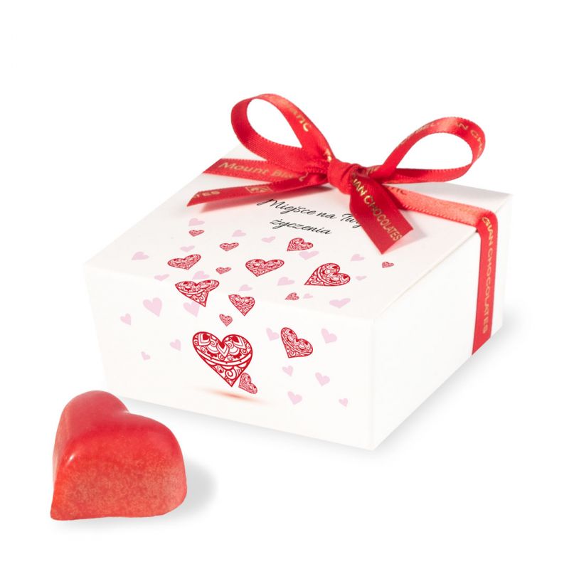 Mini Ballotin White no.2 dla zakochanych z własnymi życzeniami - MountBlanc - 1