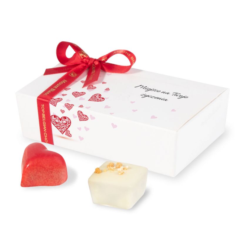 Mini Ballotin White no.3 dla zakochanych z własnymi życzeniami - MountBlanc - 1