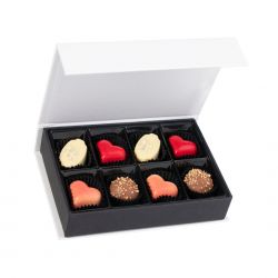 Czekoladowa walentynka Chocolate Box Mini White z Twoim zdjęciem i życzeniami - MountBlanc - 3