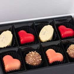 Czekoladowa walentynka Chocolate Box Mini White z Twoim zdjęciem i życzeniami - MountBlanc - 4