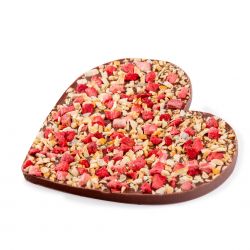 Chocolate Heart Box no.1. Serce z mlecznej czekolady z truskawkami i malinami - MountBlanc - 2