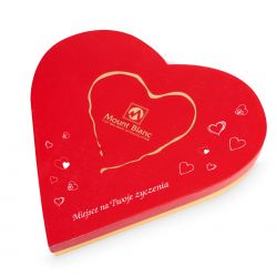 Czekoladki walentynkowe Sweet Heart Red Maxi z Twoimi życzeniami