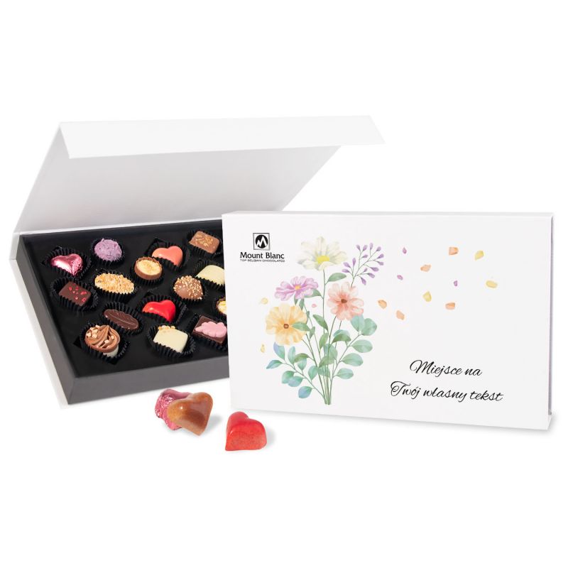 Bombonierka dla kobiety Chocolate Box White z Twoimi życzeniami