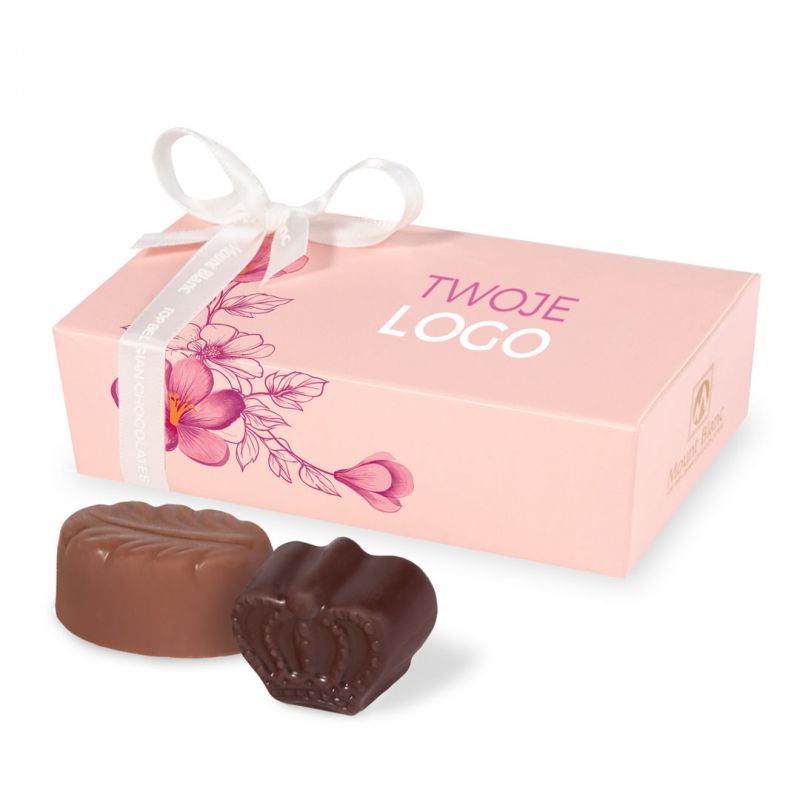 Czekoladki Mini Ballotin Pink no.3 W Dniu Kobiet z Twoim logo - MountBlanc - 1