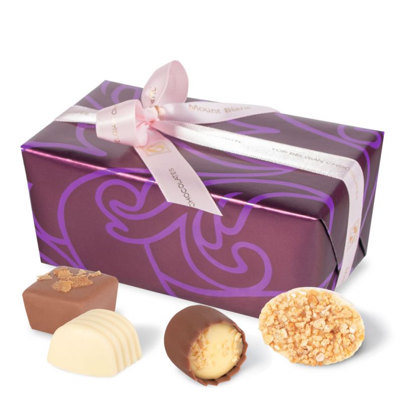 Czekoladki Ballotin Violet no. 3 w ozdobnym papierze