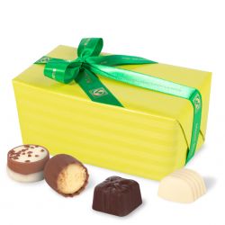 Belgijskie czekoladki Ballotin Green no.3 w ozdobnym papierze