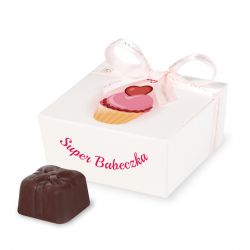 Czekoladki na Dzień Kobiet Mini Ballotin White no.2 Super Babeczka z Twoim imieniem - MountBlanc - 1