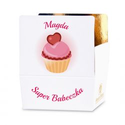 Czekoladki na Dzień Kobiet Mini Ballotin White no.2 Super Babeczka z Twoim imieniem - MountBlanc - 2