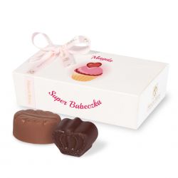 Czekoladki na prezent dla Kobiet Mini Ballotin White no.3 Super Babeczka z Twoim imieniem - MountBlanc - 1
