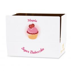 Czekoladki na prezent dla Kobiet Mini Ballotin White no.3 Super Babeczka z Twoim imieniem - MountBlanc - 2
