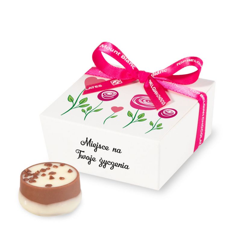 Czekoladki dla kobiety Mini Ballotin White no.2 z Twoimi życzeniami - MountBlanc - 1