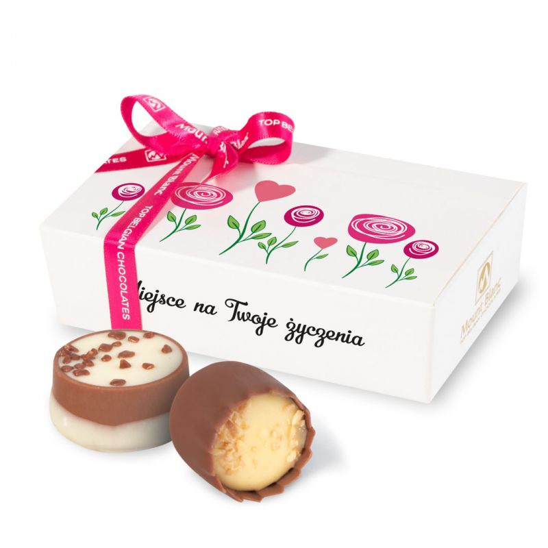 Prezent dla kobiety Mini Ballotin White no.3 z Twoimi życzeniami - MountBlanc - 1