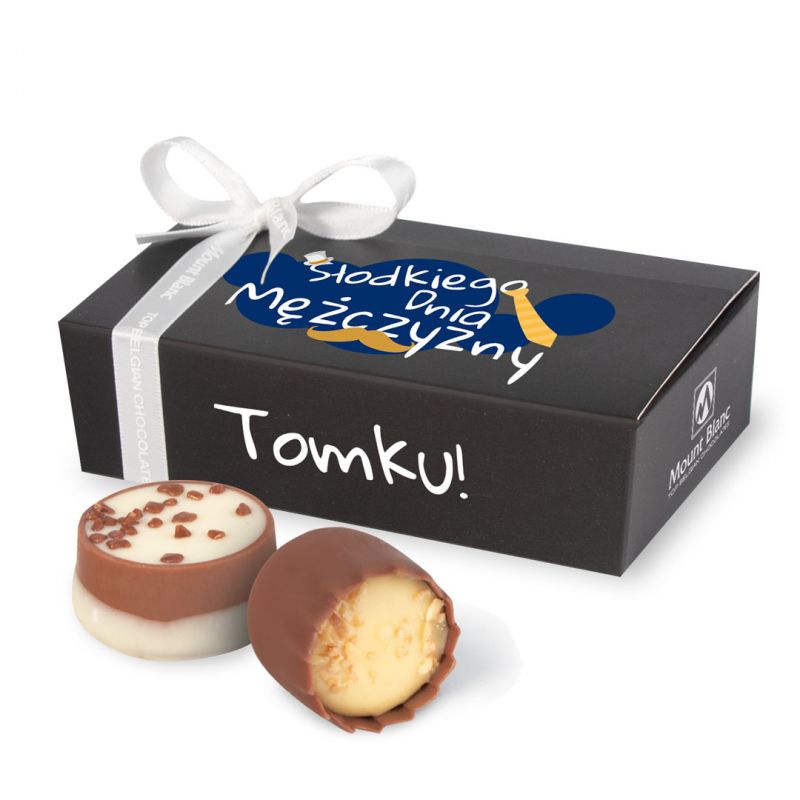 Prezent na Dzień Mężczyzn Mini Ballotin Black no.3 z Twoim imieniem - MountBlanc - 1