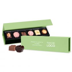 Bombonierka z logo firmy Chocolate Box Long Green