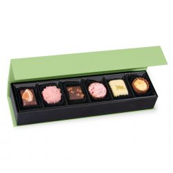 Bombonierka z logo firmy Chocolate Box Long Green