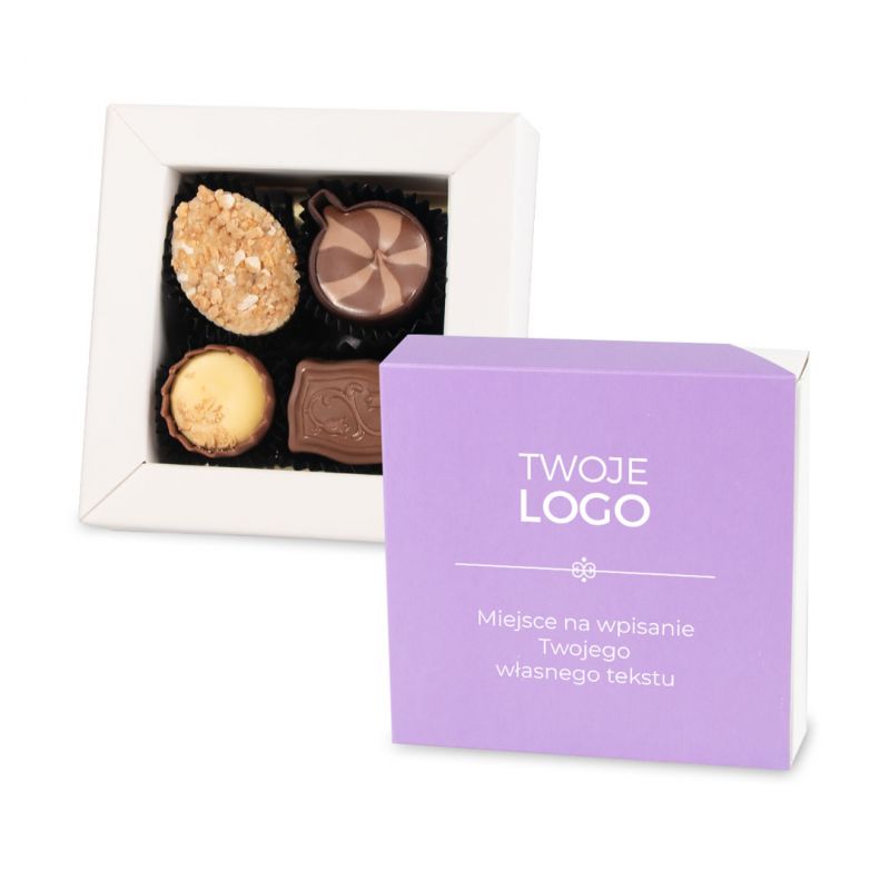 Bombonierka firmowa Delights Mini Lavender no.2 z logo