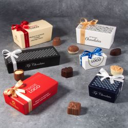 Czekoladki z nadrukiem logo Mini Ballotin Green no.2