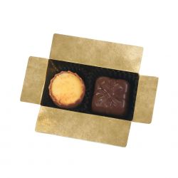 Czekoladki firmowe Mini Ballotin Green no.1 z naklejką logo