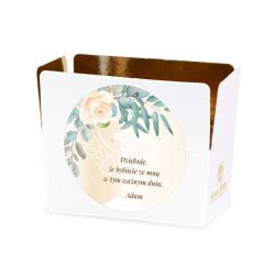 Czekoladki dla gości komunijnych Mini Ballotin White no.1 z Twoim imieniem - MountBlanc - 2