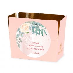 Podziękowania dla gości komunijnych Mini Ballotin Pink no.1 z Twoim tekstem - MountBlanc - 2