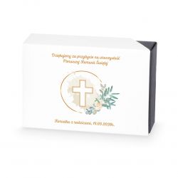 Czekoladki na podziękowanie komunia Delights White no.1 z Twoim tekstem