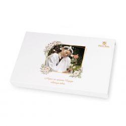 Czekoladki komunijne Chocolate Box White z Twoim zdjęciem i życzeniami