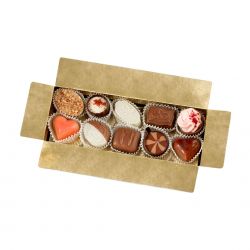 Czekoladki dla gości komunijnych Mini Ballotin White no.5 ze zdjęciem i tekstem