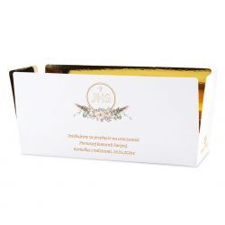 Czekoladki dla gości komunijnych Mini Ballotin White no.5 z Twoim tekstem