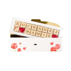 Czekoladki z napisem Chocolate Letter Mini White Kochanej Mamie - MountBlanc - 1