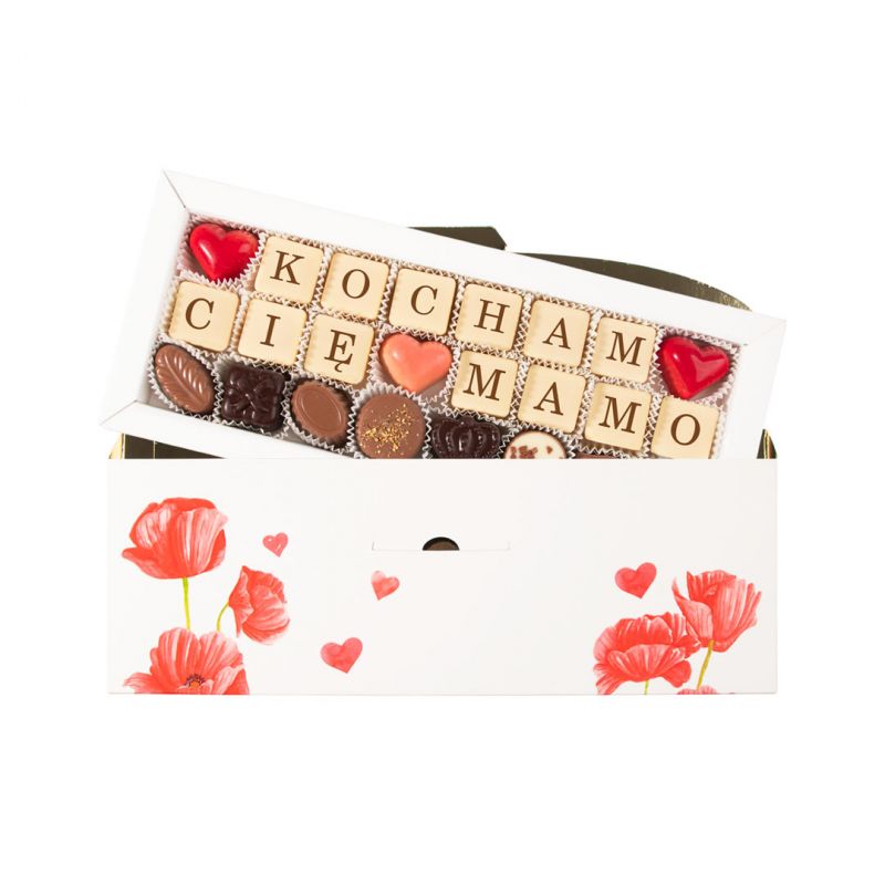 Czekoladki z napisami Chocolate Letter Maxi White Kocham Cię Mamo - MountBlanc - 4