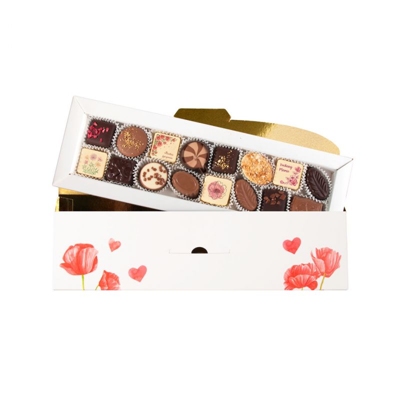 Bombonierka w kształcie koperty Mini w maki dla Mamy