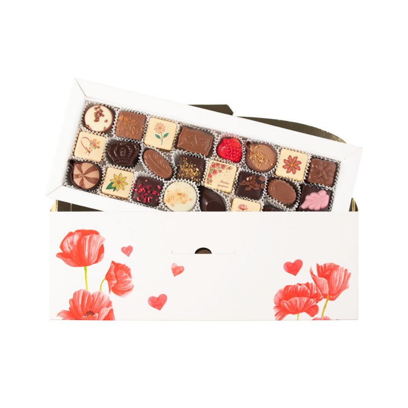 Bombonierka w kształcie koperty Maxi w maki dla Mamy