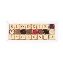 Chocolate Letter Maxi White Słodkie Życzenia czekoladki z napisem