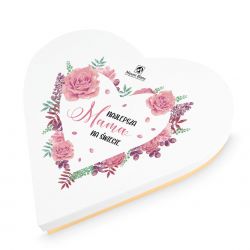 Bombonierka w kształcie serca Sweet Heart White Maxi Najlepsza Mama na świecie