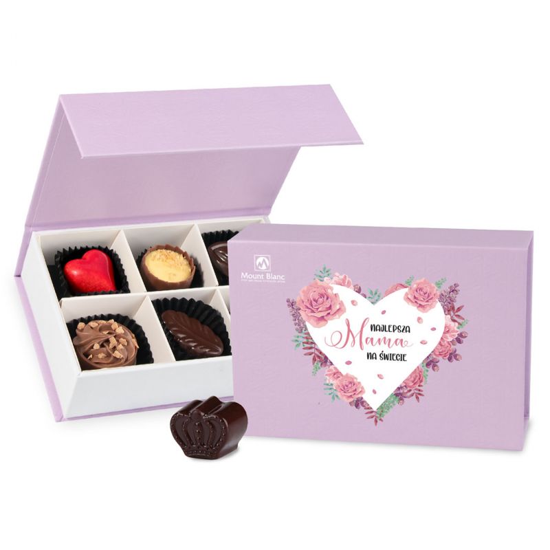Czekoladki Finesse White Lavender Najlepsza Mama na świecie