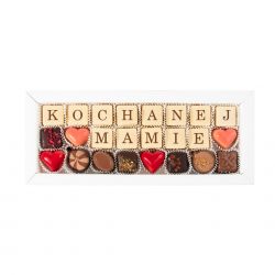 Czekoladki z napisem Chocolate Letter Maxi White Kochanej Mamie - MountBlanc - 3