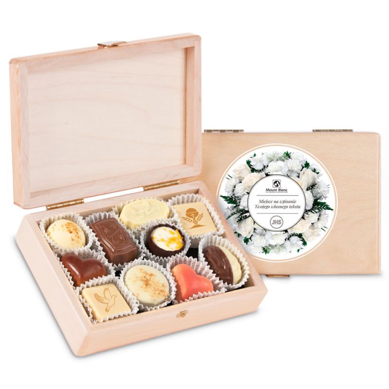 Czekoladki Decor Light z okazji Pierwszej Komunii Świętej z życzeniami - MountBlanc - 1