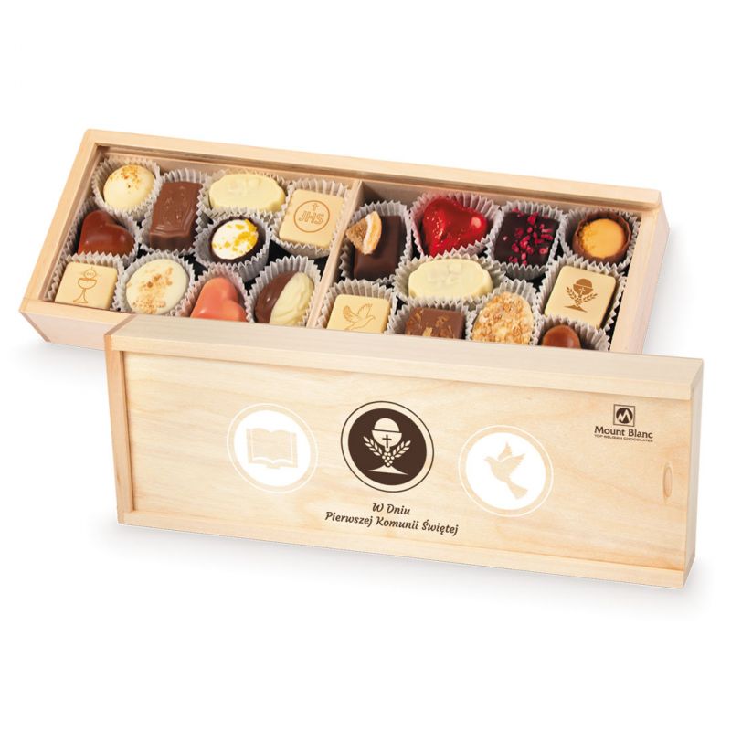 Czekoladki na Pierwsza Komunię Świętą Smooth Duo Light - MountBlanc - 1