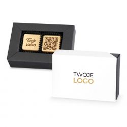 Czekoladki firmowe Delights Mini White no.1 Pralines Prints z logo firmy