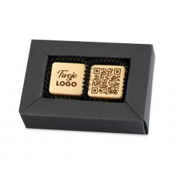 Czekoladki firmowe Delights Mini White no.1 Pralines Prints z logo firmy