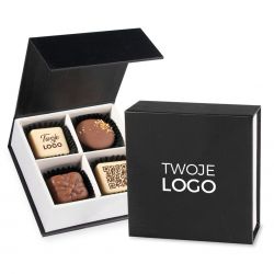 Czekoladki firmowe Finesse Black no.1 Pralines Prints z nadrukiem logo