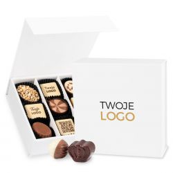 Czekoladki z logo Finesse White no.2 Pralines Prints