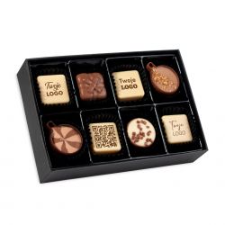 Czekoladki z logo dla firm Premium Mini White Pralines Prints