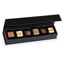 Czekoladki z nadrukiem logo Chocolate Box Long Black Pralines Prints